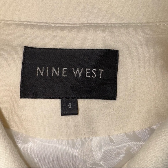 Nine West Swing Coat Wool 3/4 Sleeve Ivory 4 Rare Ad or Photoshoot Sample! White - Picture 5 of 7
